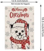 Seasonal Garden Flags Pomeranian Double Sided Flags Set of 11 Holiday Farmhouse Indoor Outdoor Yard Lawn Christmas Gifts Decorations 12.5x18 Inch - Image 2
