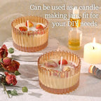 24 Pcs Large Tea Light Holders, Gold Glass Votive Candle Holders - Image 5