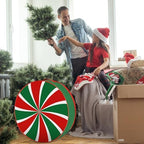 4 Pack 36 Inch Wreath Storage Containers, Hard Shell Garland Storage Bags with Handle Dual Zipper, Large Red Green Round Storages Box for St. Patrick's Day Wreath - Image 5