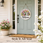 Interchangeable Door Sign, 12" Wooden Welcome Sign for Front Door，12 Pcs - Image 7