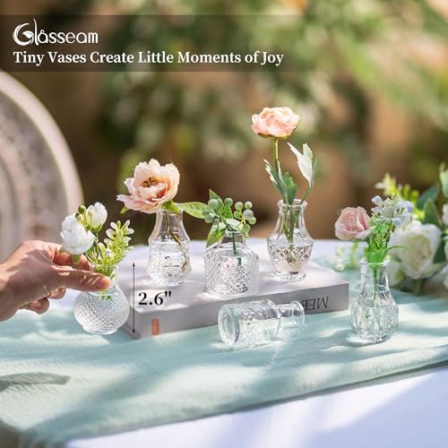 Glasseam Mini Bud Vases for Centerpieces: 40Pcs Clear Glass Vases in Bulk - Image 2