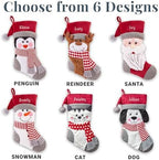 Let's Make Memories Personalized Christmas Stocking - Stockings for Family - Embroidered Name - Custom Christmas Decor - 8”x19” - Plush Friends - Santa - Image 7