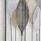 Deco 79 Metal Leaf Wall Sculpture, Wall Art 59" x 1" x 37" Bronze - Image 4