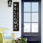 comurdyo Welcome-ish Sign for Front porch Standing 45"X9" Wood Black - Image 6
