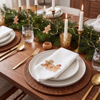 HunnmingRe 12 Pcs Gingerbread Christmas Cloth Napkins Set, 17x17 Inch - Image 5
