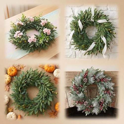 24 Inch Realistic Olive Wreath with Hand-Painted Olives - Image 6