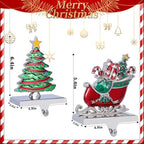 Christmas Stocking Holders for Mantel Set of 6, Christmas Stocking Hangers for Mantle Decorations Fireplace Stocking Hangers Mantle Hooks for Stockings Xmas Decorations Home Indoor(Silver, Pack of 6) - Image 3