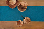 Solino Home 100% Pure Linen Dining Table Runner Teal, Athena 14 x 90 in - Image 3