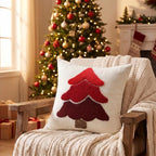 Artscope Chenille Christmas Tree Throw Pillow Covers 20x20 Set of 2-Red - Image 4