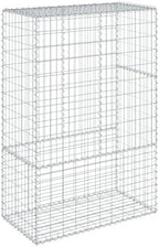 vidaXL Gabion Basket with Cover 39.4"x19.7"x59.1" Galvanized Iron - Image 7