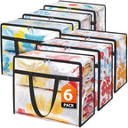 SpaceTrove Clear Storage Bags, 6-Pack Under Bed and Closet Organizers 40L by Unknown