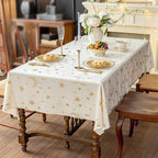 Ramadan Mubarak Tablecloths for Eid Mubarak Decorations Moon Star Table Cloth Rectangle Table Cover for Kitchen Dining Home Party Decorations by Xusdamyj