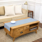 Solino Home 100% Pure Linen Table Runner Sky Blue Hemstitch, 14 x 48 in by SolinoHome
