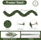 SHareconn 18FT Christmas Norfolk Pine Garland, Real Touch Soft Mantel Decor - Image 3