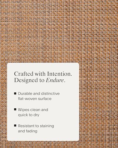 Chilewich Basketweave Placemats, Woven Round Placemats Set of 4 - Image 3