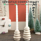 Travertine Marble Candlestick Holders - Set of 2 Stone Candle Sticks Holder Tree Decor, Decorative Modern Candle Stands for Taper Candles - Image 5