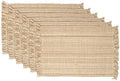 DII Variegated Tabletop Collection, Placemat Set3x19, Taupe, 6 Piece by DII