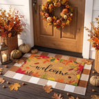 Moucuny 2 Pcs Fall Front Door Mat Outdoor Set, Non-Slip by Moucuny