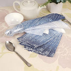 FINGERCRAFT Cloth Napkins Set of 12 Cotton Linen, 20x20 Inch, Blue Ombre - Image 6