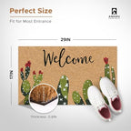 Coir Welcome Mat, Non-Slip, Cactus, 17 x 29 in - Image 3