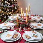 HunnmingRe 12 Pcs Gingerbread Christmas Cloth Napkins Set, 17x17 Inch - Image 6