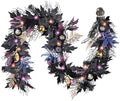DecorbyHannah 6ft Halloween Garland for Mantle with Lights Pumpkins Decor by DecorbyHannah
