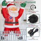 6FT Christmas Inflatables Outdoor Decorations Joy Hanging Santa Claus Gift Bag, Bright LED Lights Blow Up Giant Christmas Decor for Indoor Yard Outside Party Lawn Wall Porch Holiday - Image 5