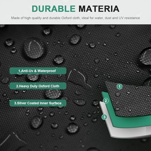 177 Gallon Outdoor Cushion Storage Bag 68 inch Extra Large Patio Furniture Cushion Storage Bag Waterproof Garden Cushion Storage Covers with Zipper and Handles Black (1 Pack, 68"L x 30"W x 20"H) - Image 5