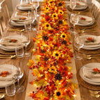 13.2ft Fall Decoration for Home Fall Leaf Garland with Light Indoor Outdoor - Image 5