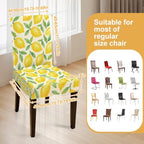 Lemon Print Chair Covers Set of 6,Stretchable Kitchen Dining Room Chair Covers Decorations Removable Washable Dining Chair Slipcovers Chair Protectors for Dining Room & Kitchen - Image 5