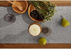 Solino Home 100% Pure Linen Table Runner, 14 x 90 in, Black, Narrow Stripe - Image 4