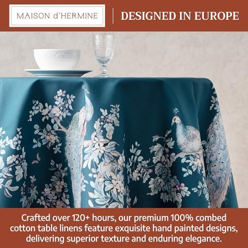 Maison d' Hermine Table Cloth Round Table 100% Combed Cotton 70" Diameter - Image 3