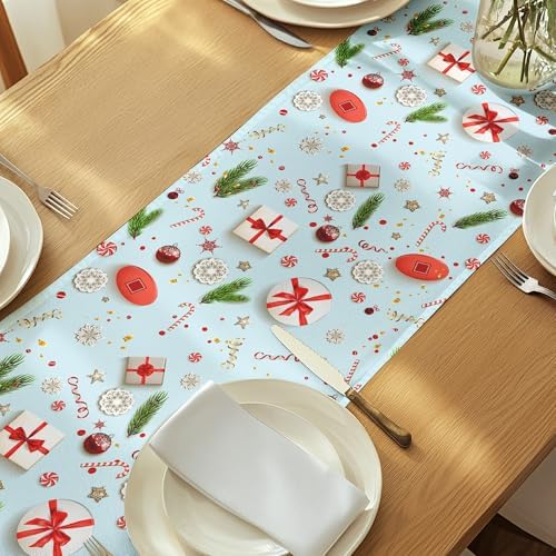 Holiday Table Runners | Confetti Design | Seasonal Table Decorations | Kitchen Dining Table Runner | Made in The USA | Stain Resistant | 14" x 90" Long - Image 6