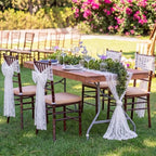 Newwiee 10 Pcs Lace Table Runner Floral, 31.5''x120'', White - Image 6