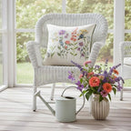 Embroidered Throw Pillow Covers 20x20 Pack of 2 Birds and Flowers - Image 6