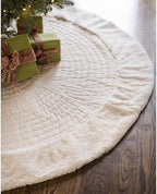 Balsam Hill Berkshire Christmas Ivory Tree Skirt - Elegant Quilted Tree Base that Beautifully Conceals Your Stand and Enhances Your Holiday Decorating, Ivory, 60" by BalsamHill