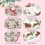 Ridhi Garnet Red Hand Block Print Cotton Christmas Tree Skirt 70 Inch - Image 4