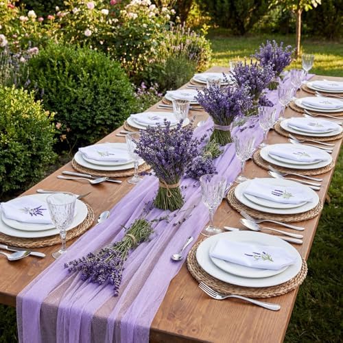HunnmingRe 12 Pcs Spring Floral Cloth Napkins 100% Cotton, 17x17inch - Image 3