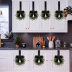 6 Pcs Christmas Black Wreaths Kitchen Cabinet Decorations - Image 3