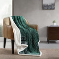 Eddie Bauer - Throw Blanket, Brushed Fleece & Plush Sherpa Soft Bedding, Blanket for Couch & Bed (Fair Isle Green, 50" x 60") by Unknown
