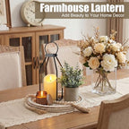 Novabright 6 Pcs Farmhouse Lantern Decor Set Candle Lanterns Simple Lines - Image 5
