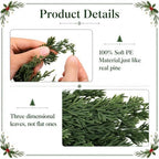 2Pcs 5.1ft Christmas Mirror Garland, Artificial Cedar Swag for Mirror Decor - Image 3