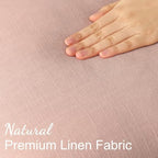 decorUhome Fall Pink Linen Throw Pillow Covers 22x22 Set of 2 - Image 3