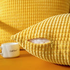 CaliTime Decorative Couch Throw Pillow Covers 26 X 26 Inches Gold Yellow - Image 6