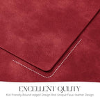 MOSAYT Vinyl Faux Leather Placemats, Set of 8, Red - Image 5
