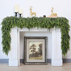 6FT 2Pcs Lifelike Touch Artificial Christmas Cedar Garland for Mantle Decor by YXZZWL