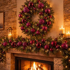 100 Pcs Burgundy Christmas Ball Ornaments for Tree, 6 Styles in 4 Sizes - Image 5