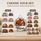 Interchangeable Welcome Sign for Front Door, 11.8In Wooden Door Sign，12 Pcs - Image 5