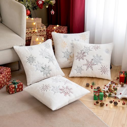 MIULEE Christmas Throw Pillow Covers Pack of 2 20×20 Inch, Green - Image 3
