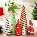 Marsui 6 Pcs Christmas Cone Trees Decorations, 11.8" 10" 6.8" 4.13" by Marsui